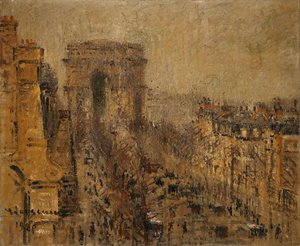La avenida de Friedland, París, cielo nublado, 1925 de Gustave Loiseau