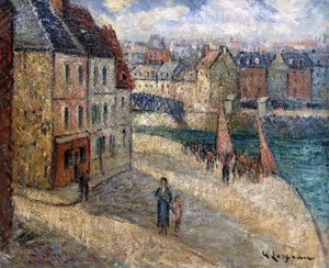 Quai a Dieppe de Gustave Loiseau