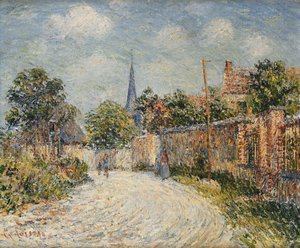 La calle del pueblo de Gustave Loiseau
