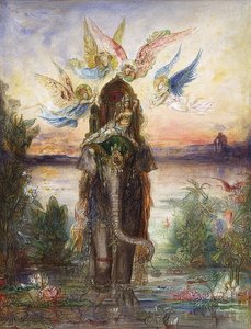 El elefante sagrado (Péri). 1882 de Gustave Moreau