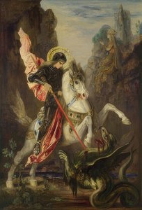 San Jorge y el dragón. 1889-90 de Gustave Moreau
