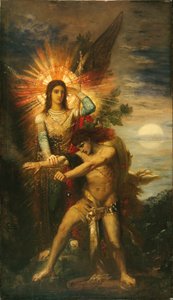 Jacob y el ángel de Gustave Moreau