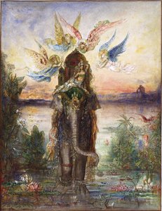Pintura "Peri, elefante sagrado" de Gustave Moreau (1826-1898) 1882 Museo Nacional de Arte Occidental, Tokio, Japón de Gustave Moreau