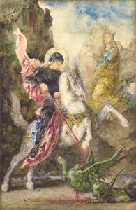 San Jorge y el dragón, 1869 de Gustave Moreau