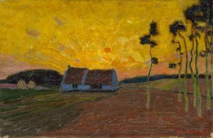 Paisaje en Sint-Martens-Latem de Gustave de Smet