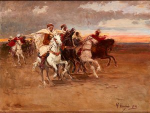 Charging Cavaliers (óleo sobre lienzo)