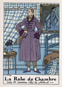 Bata de hombre, ilustración de la revista 