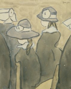 Niñas pequeñas en la iglesia de Gwen John