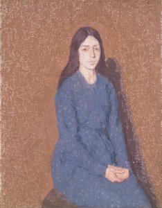 Niña con vestido azul, 1900-1935 de Gwendolen Mary John