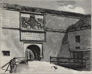 La puerta de la vieja fortaleza en Komárno, 1890s de Gyula Háry