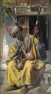 El fumador de pipa de agua, 1903 de Gyula Tornai
