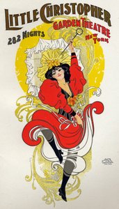 Entretenimiento. Danza. Bailarina de cancan. Cartel por H.A. Thomas para un espectáculo en el Little Christopher Theatre, Nueva York, EE.UU., c.1895 (cartel) de H.A. Thomas