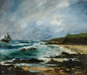 Pecio del queche ruso Julerneck frente a los acantilados de Marsden de H.C.B. Scott