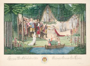 Recepción de Christian VII en el Elíseo por sus antepasados de H.G. Beenfeldt