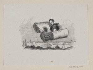 Ilustración para "El baúl volador" en H.C. Andersen, "Cuentos y Historias", Volumen 1 de H.P. Hansen