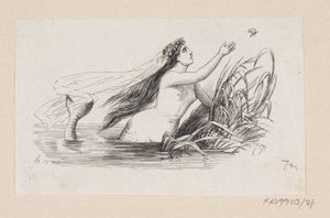 Ilustración para "La sirenita" en H.C. Andersen, "Cuentos y Historias", Volumen 1 de H.P. Hansen
