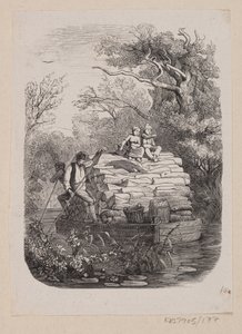 Ilustración para "Ib y la pequeña Christine" en H.C. Andersen, "Cuentos y Historias", Volumen 2 de H.P. Hansen
