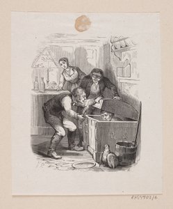 Ilustración de "El pequeño Claus y el gran Claus" en H.C. Andersen, "Cuentos y Historias", Volumen 1 de H.P. Hansen