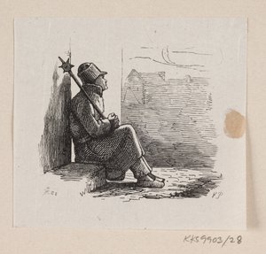 Ilustración para "Las Galoshes de la Fortuna" en H.C. Andersen, "Cuentos y Historias", Volumen 1 de H.P. Hansen