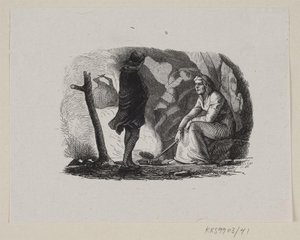 Ilustración para "El Jardín del Paraíso" en H.C. Andersen, "Cuentos y Historias", Volumen 1 de H.P. Hansen