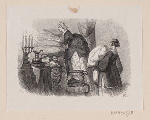 Ilustración para Prindsessen paa Ærten en H.C. Andersen, Eventyr og Historier, Bind 1 de H.P. Hansen