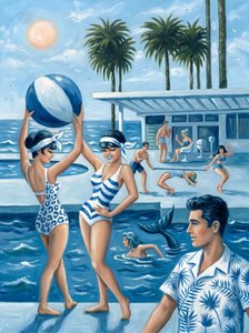 Diversión retro junto a la piscina de HUGO