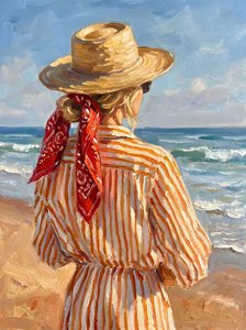 Un día de playa con sombrero de paja de HUGO