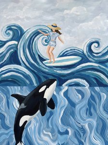 La chica surfista y la orca de HUGO