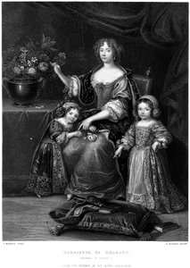 Henrietta de Orleans, hija de Carlos I, siglo XIX de H. Bourne