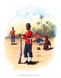 11º Infantería Nativa de Bengala, c1890 de H. Bunnett