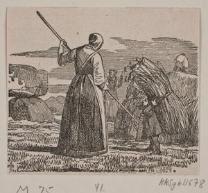 Ilustración de "Gjordemoderen og Trolden" de H. C. Henneberg
