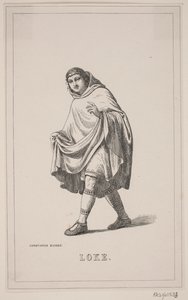 Loke. Ilustración para la historia de Dinamarca de Fabricius 1, 108. de H. C. Henneberg