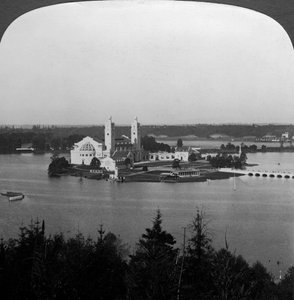 Exposición de Lewis y Clark, Edificio del Gobierno, Guilds Lake, Portland, Oregón, EE.UU., 1905 de H. C. White