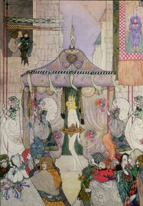 Ilustración para El traje nuevo del emperador escrito por Hans Christian Andersen (1805-75) de H. Clarice