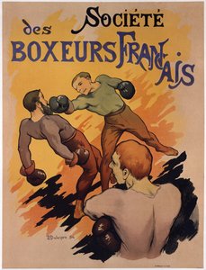Póster publicitario de la Société des boxeurs français, 1894
