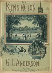 Partitura musical para The Kensington Polka por G F Anderson