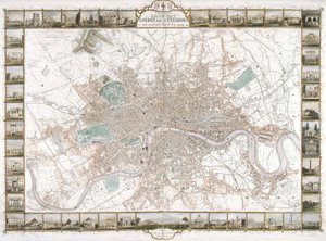 Mapa de Londres, 1851 de H Lacey