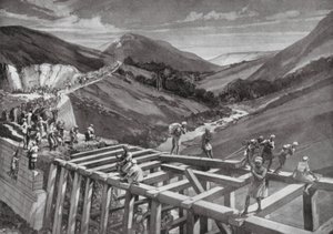 La presa de Marib (litografía) de H. M. (after) Burton