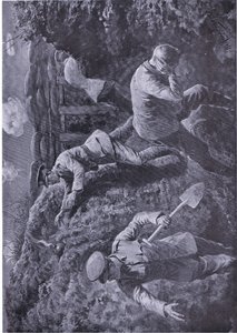 El segundo teniente Rochfort recoge una bomba que estaba a punto de explotar y la lanza desde la trinchera (galardonado con la VC) de H. Ripperger
