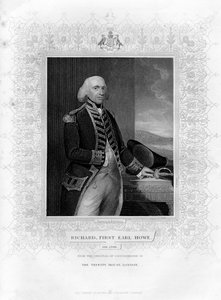 Richard Howe 1726-1799, 1er Conde Howe, almirante inglés, siglo XIX de H. Robinson
