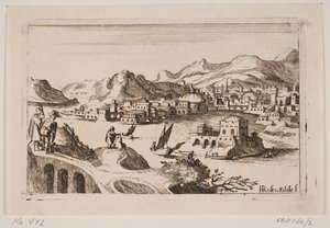 Paisaje Costero con Edificios Orientales de H. Rosenkilde