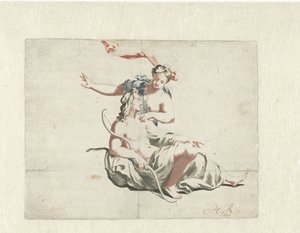 Cazador y ninfa