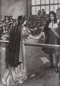 Un episodio medieval en el Parlamento (litografía) de H. Tenison
