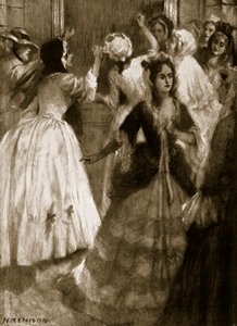 Damas clamando por admisión a la Cámara de los Lores, 1758, ilustración de la Historia de la Nación Británica de Hutchinson, c.1923