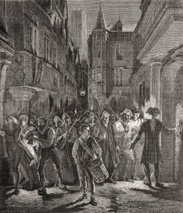 París guardada por el pueblo, grabado por Pannemaker-Ligny de H. de la (after) Charlerie