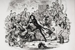Ilustración para Nicholas Nickleby de Charles Dickens de Hablot Knight (1815 92) Browne