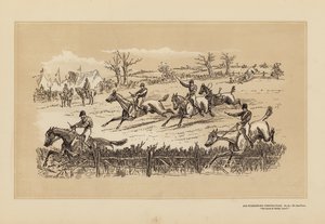 The Tumbletown Steeple-Chase, nº 11, The Last Fence (grabado) de Hablot Knight (1815 92) Browne