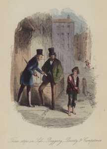 Ilustración de Lewis Arundel o El Ferrocarril de la Vida de Frank E Smedley de after Hablot Knight Browne