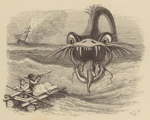 ¡Serpiente de mar adelante! (grabado) de Hablot Knight Browne