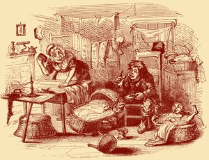 La tienda de antigüedades de Charles Dickens de Hablot Knight Browne